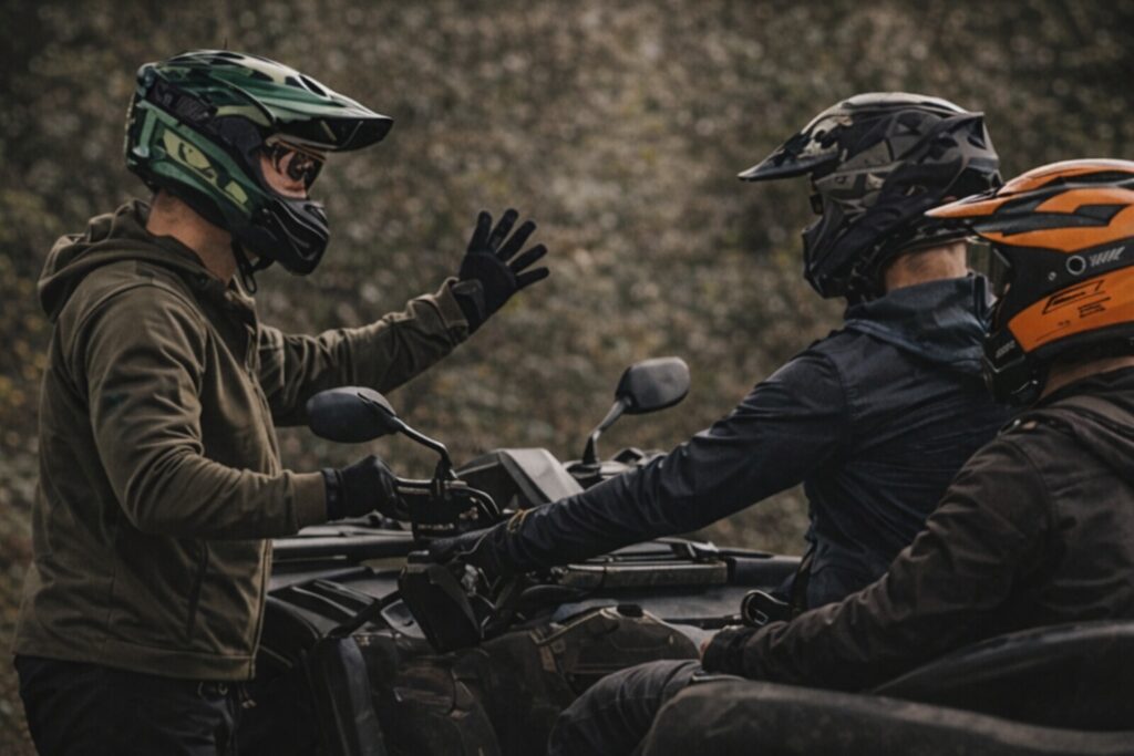 Guided ATV tour safety briefing in Slovenia with Adventure Factory
